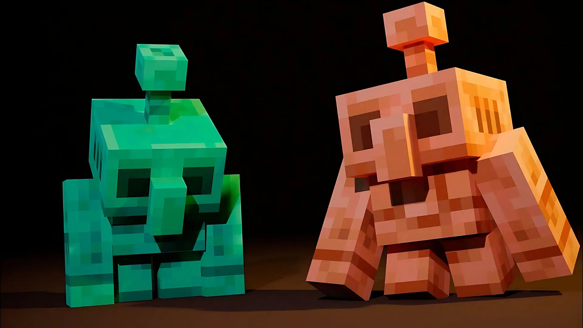 Minecraft. Медный голем: мифический помощник для кнопок и редстоуна - изображение