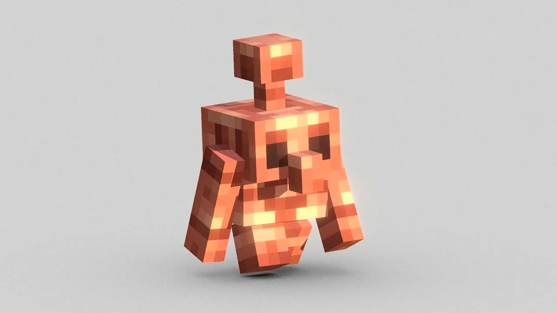 Minecraft. Медный голем: мифический помощник для кнопок и редстоуна - изображение