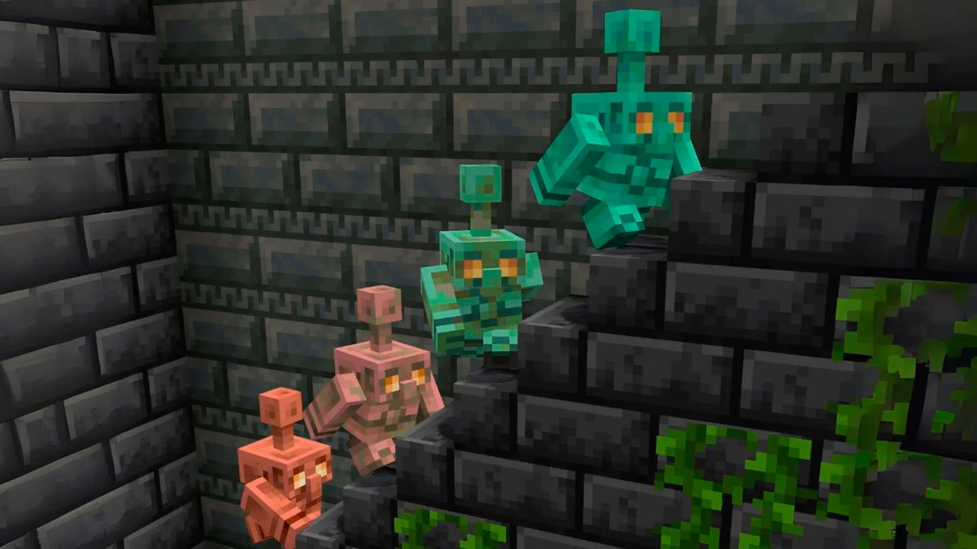Minecraft. Медный голем: мифический помощник для кнопок и редстоуна - изображение