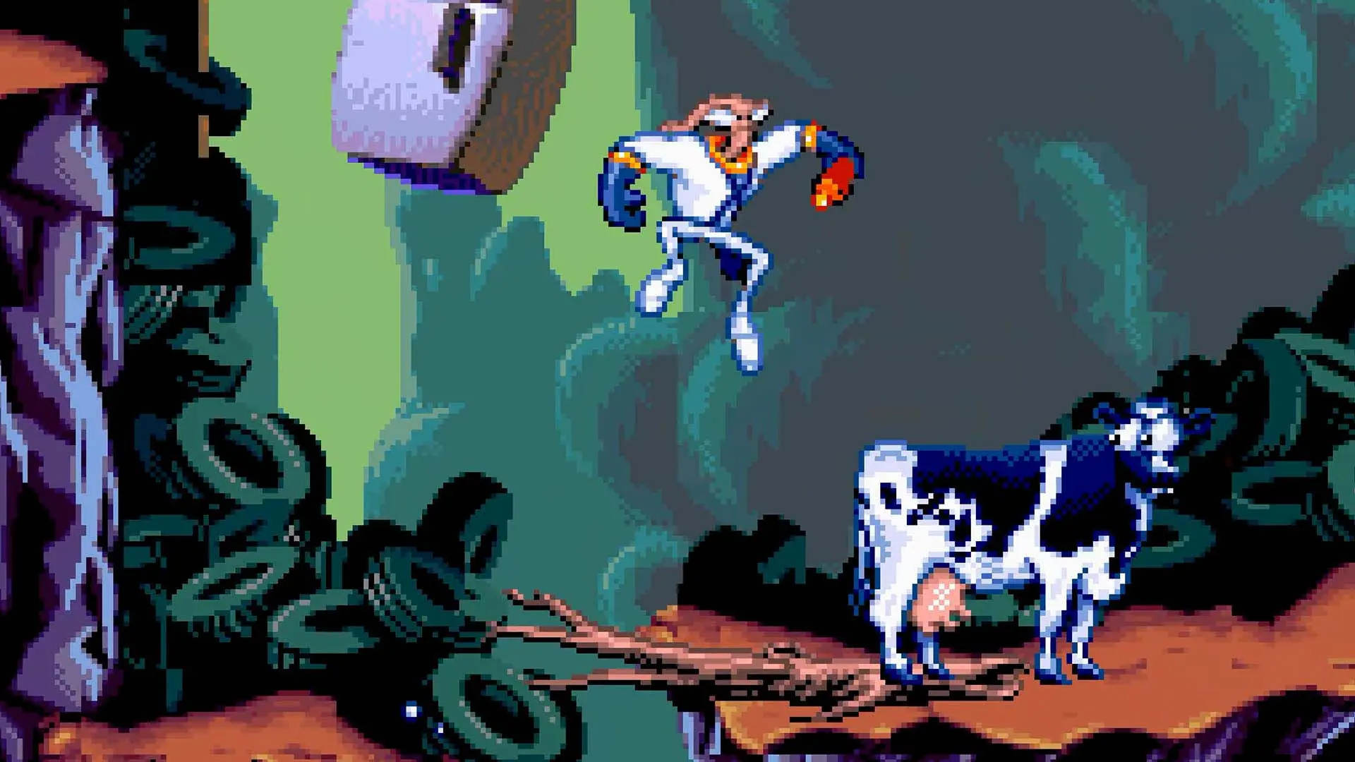 Мазохизм. Earthworm Jim. Почувствуй себя жалким червём - изображение