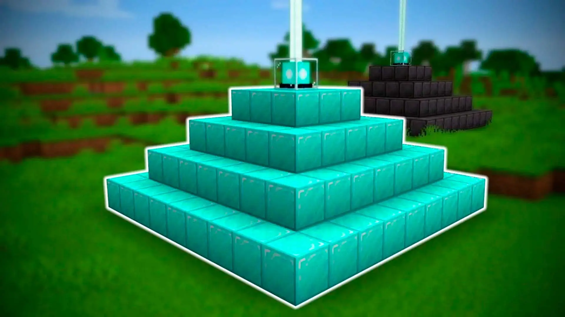Minecraft. Как сделать маяк и пирамиду - изображение
