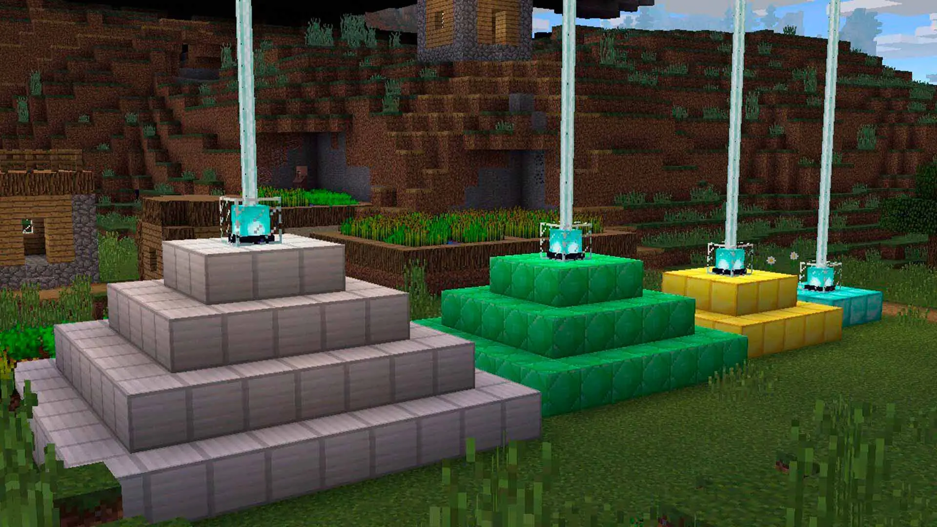 Minecraft. Как сделать маяк и пирамиду - изображение