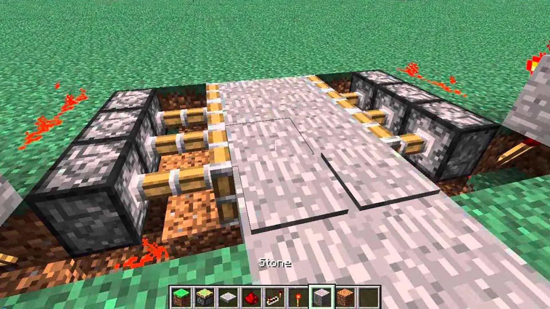 Minecraft. Как сделать поршень: крафт и применение - изображение