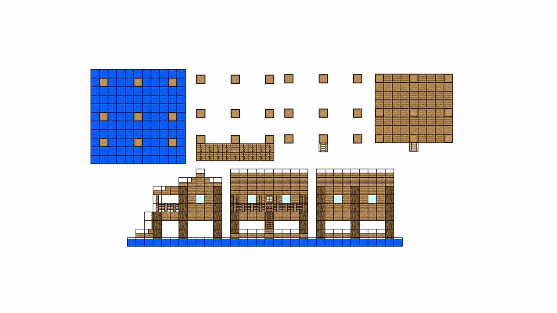 Minecraft. Дом мечты: красивые чертежи и пошаговые схематики - изображение