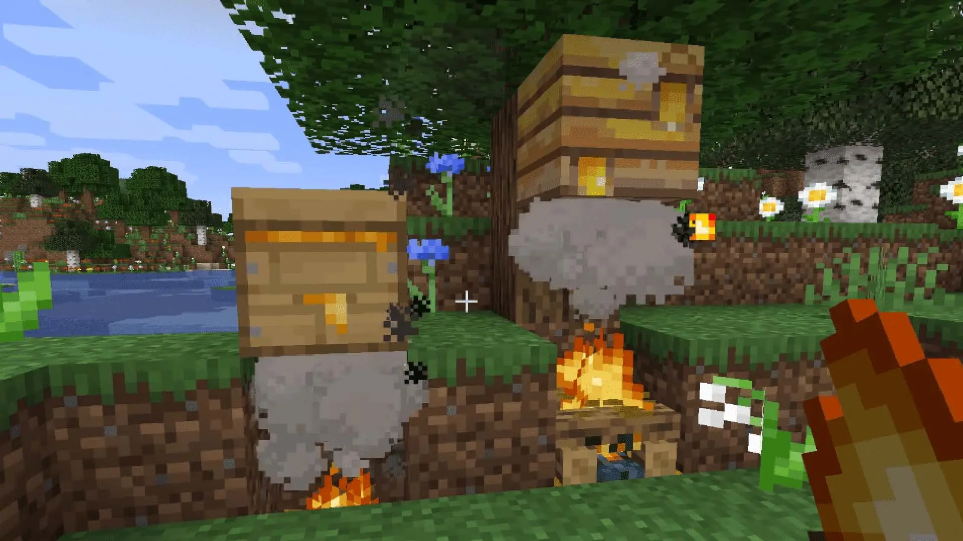 Minecraft. Как сделать пчелиный улей - изображение