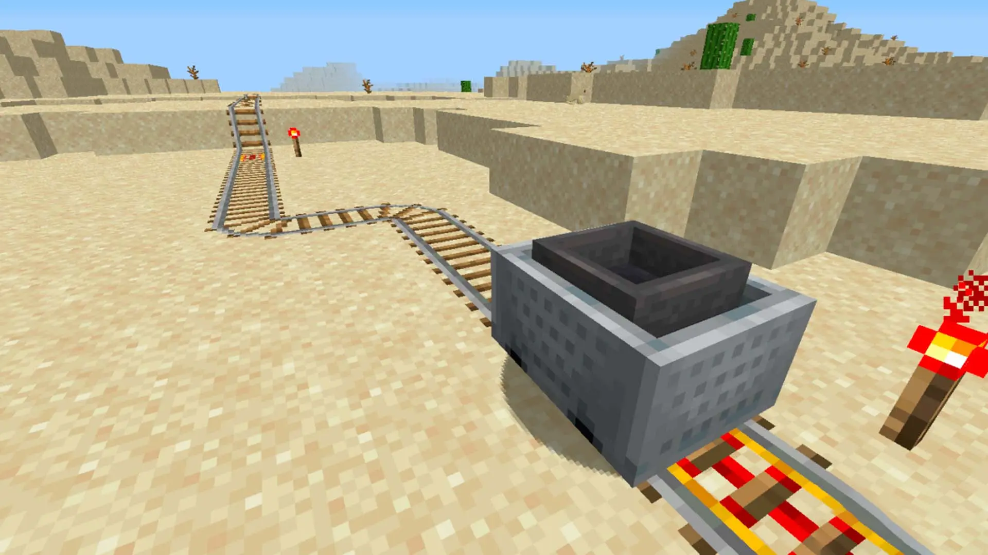 Minecraft. Как сделать рельсы: крафт, использование, отличия - изображение