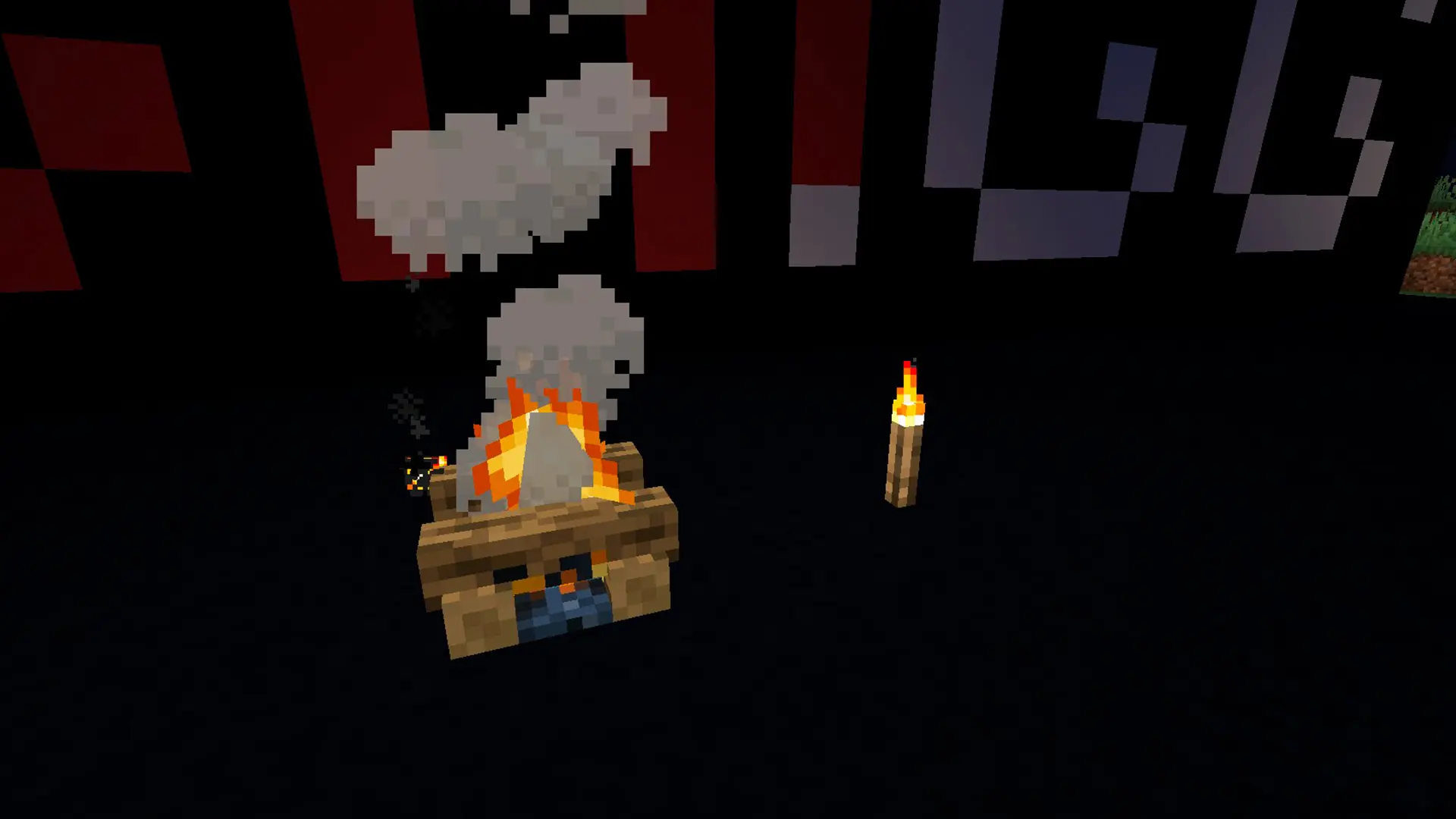 Minecraft. Как сделать костёр: крафт, приготовление еды, лайфхаки - изображение