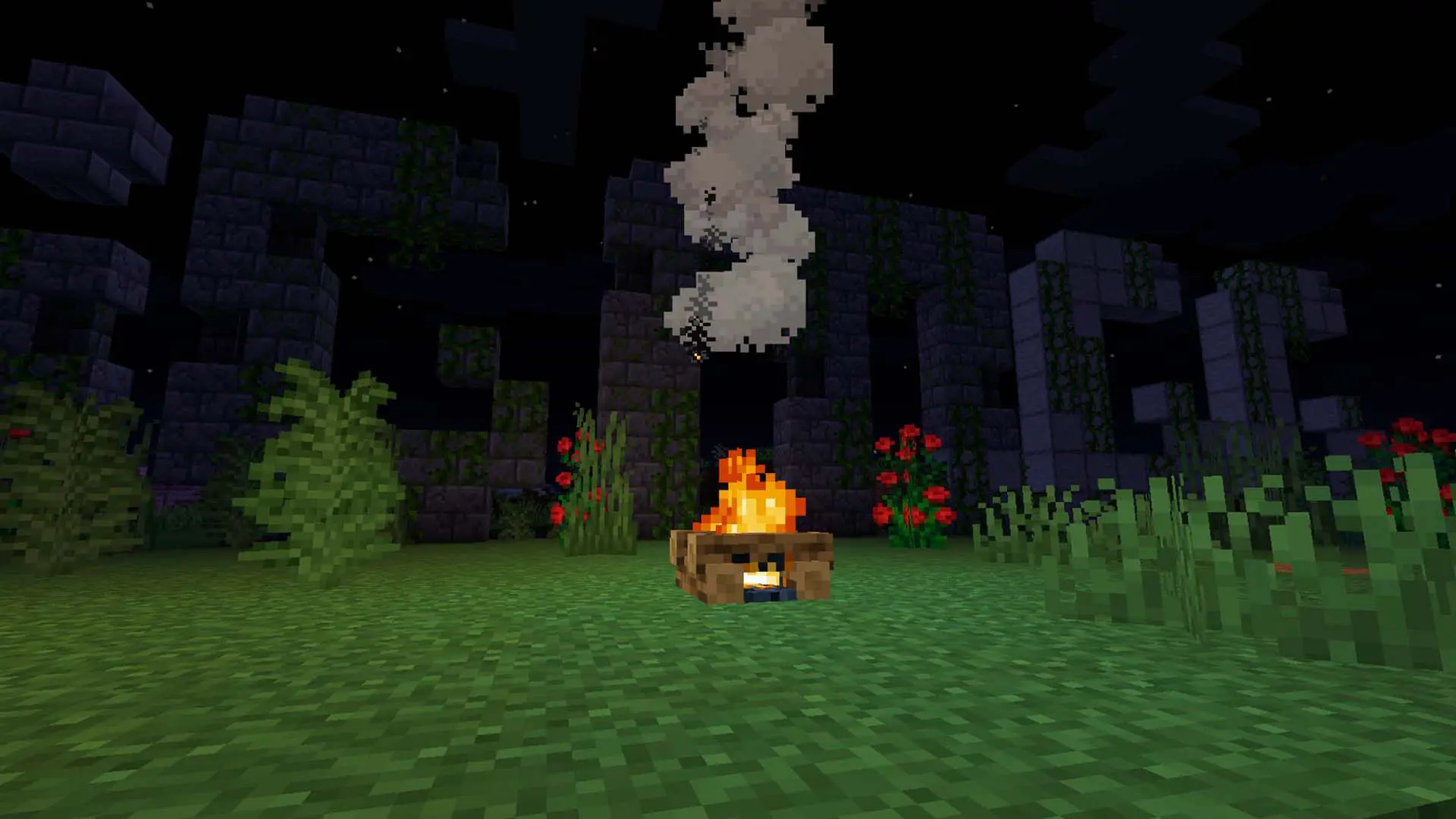 Minecraft. Как сделать костёр: крафт, приготовление еды, лайфхаки - изображение