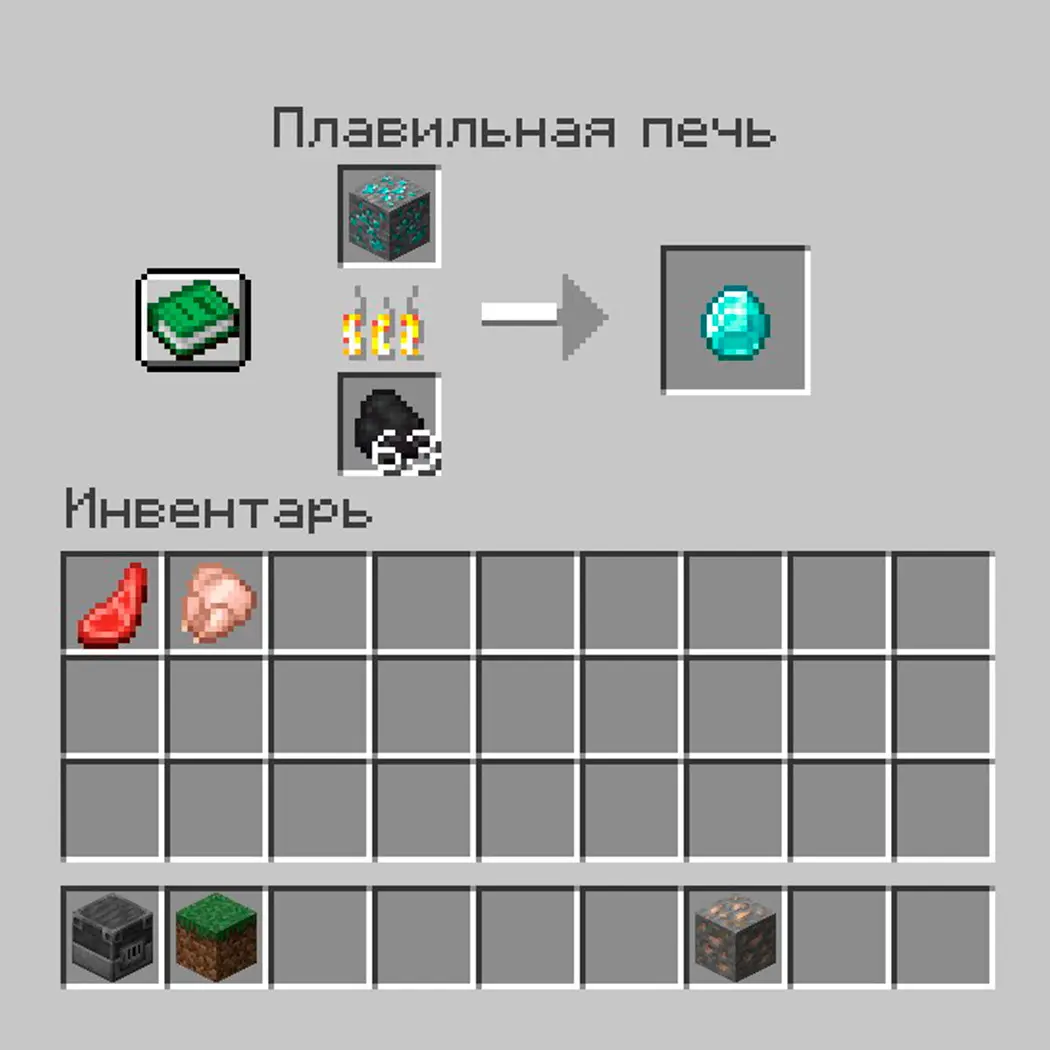 Minecraft. Как сделать плавильню: крафт, сравнение с другими печами - изображение