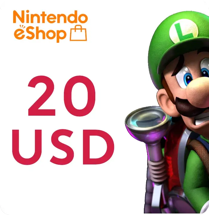 Купить Карта оплаты Nintendo eShop 20 USD (США) - изображение