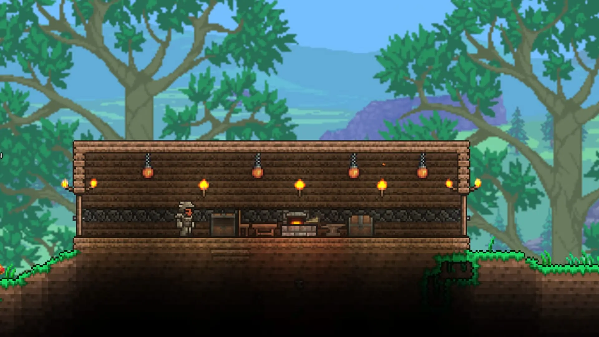Terraria. Крюк-кошка, броня и меч: быстрый набор для выживания - изображение