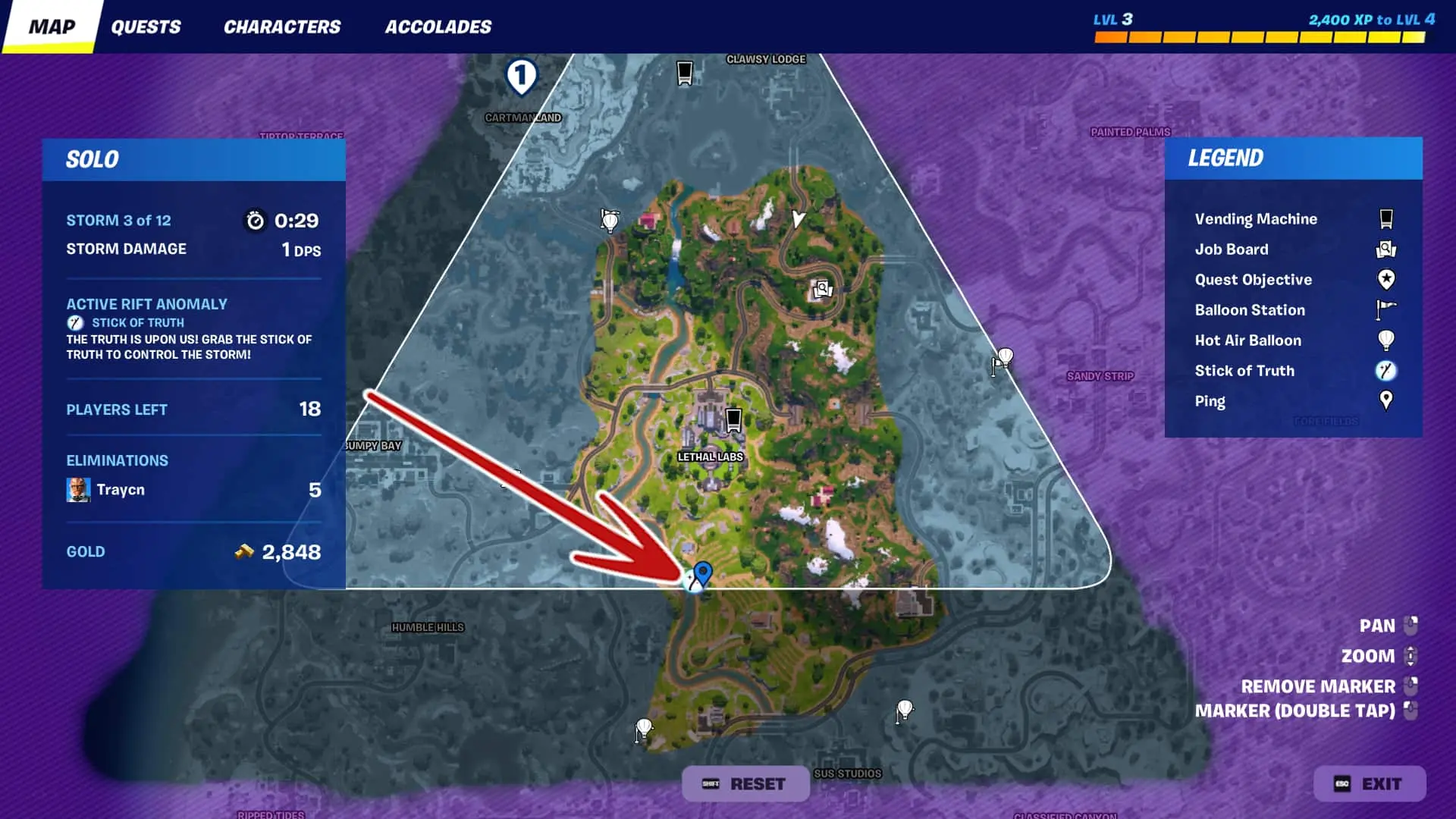 Fortnite. Палка истины: как успеть схватить первее всех - изображение