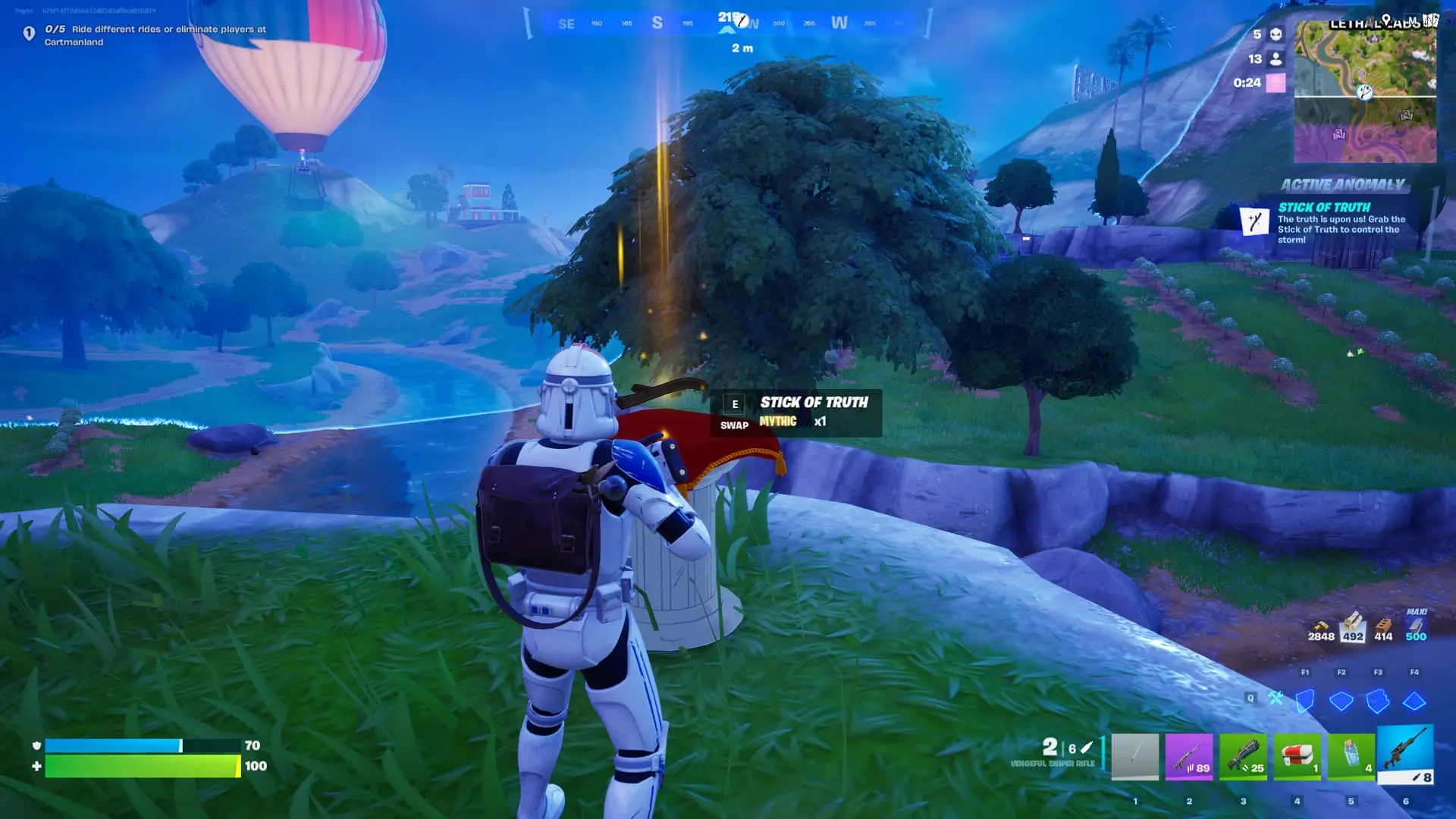 Fortnite. Палка истины: как успеть схватить первее всех - изображение