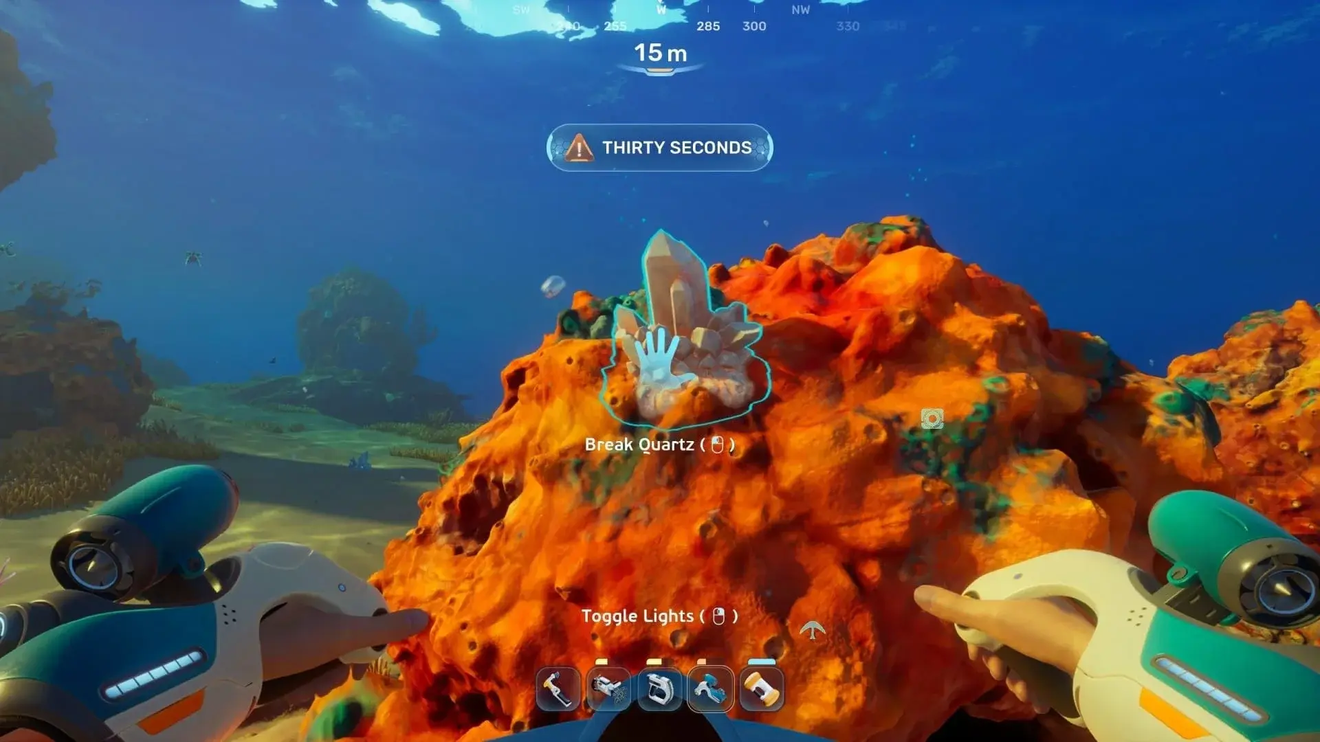 Subnautica 2. Где добыть Кварц в начале игры - изображение