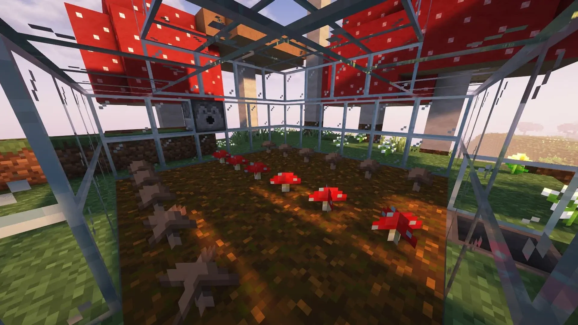 Грибная ферма в Minecraft - изображение