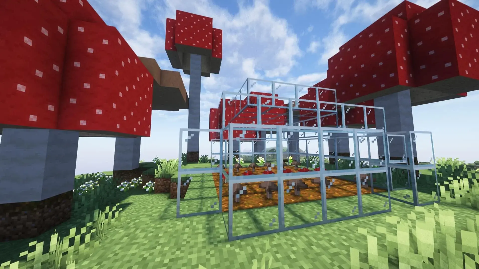 Грибная ферма в Minecraft - изображение
