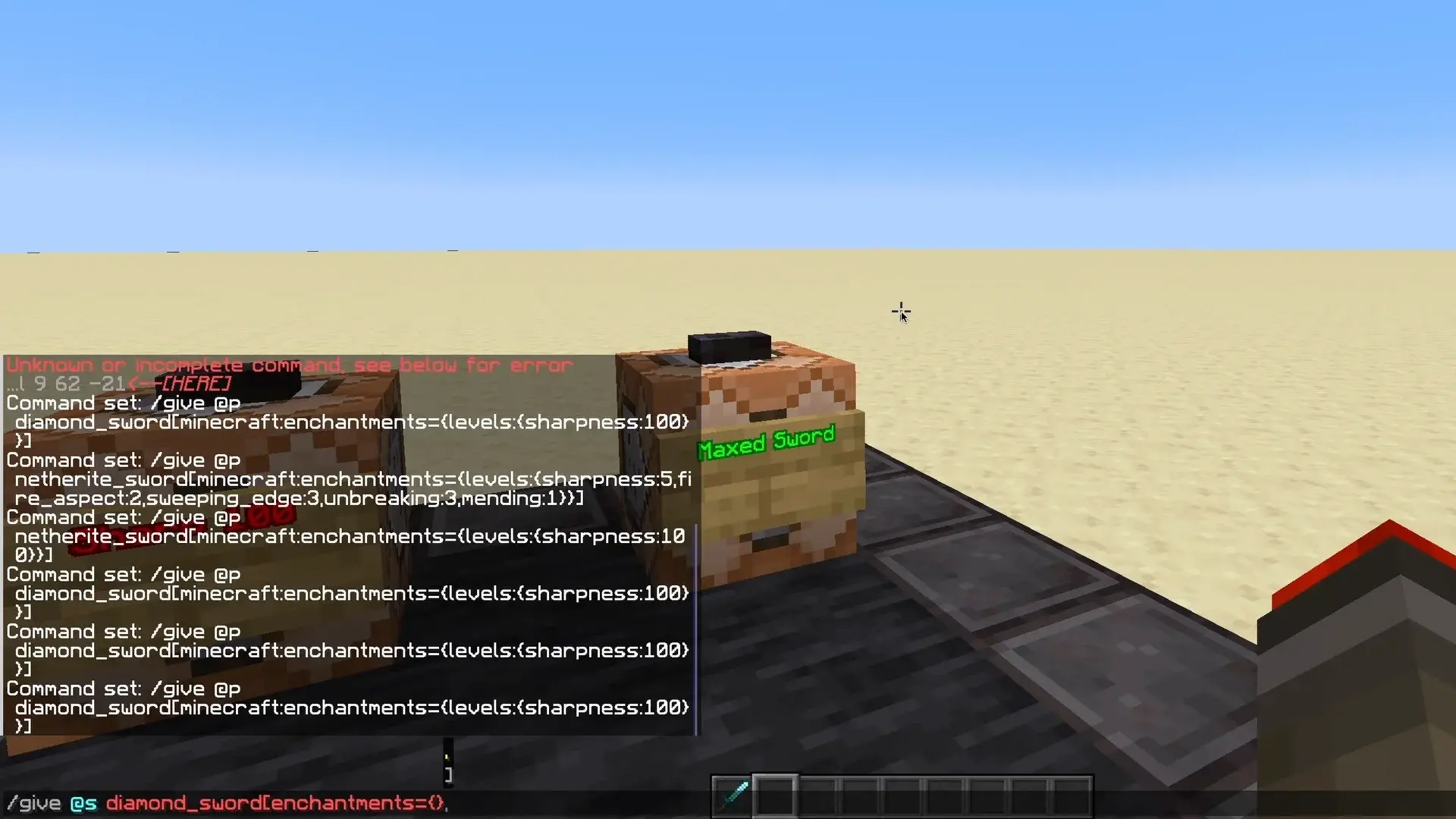 Команда на зачарование предметов в Minecraft - изображение