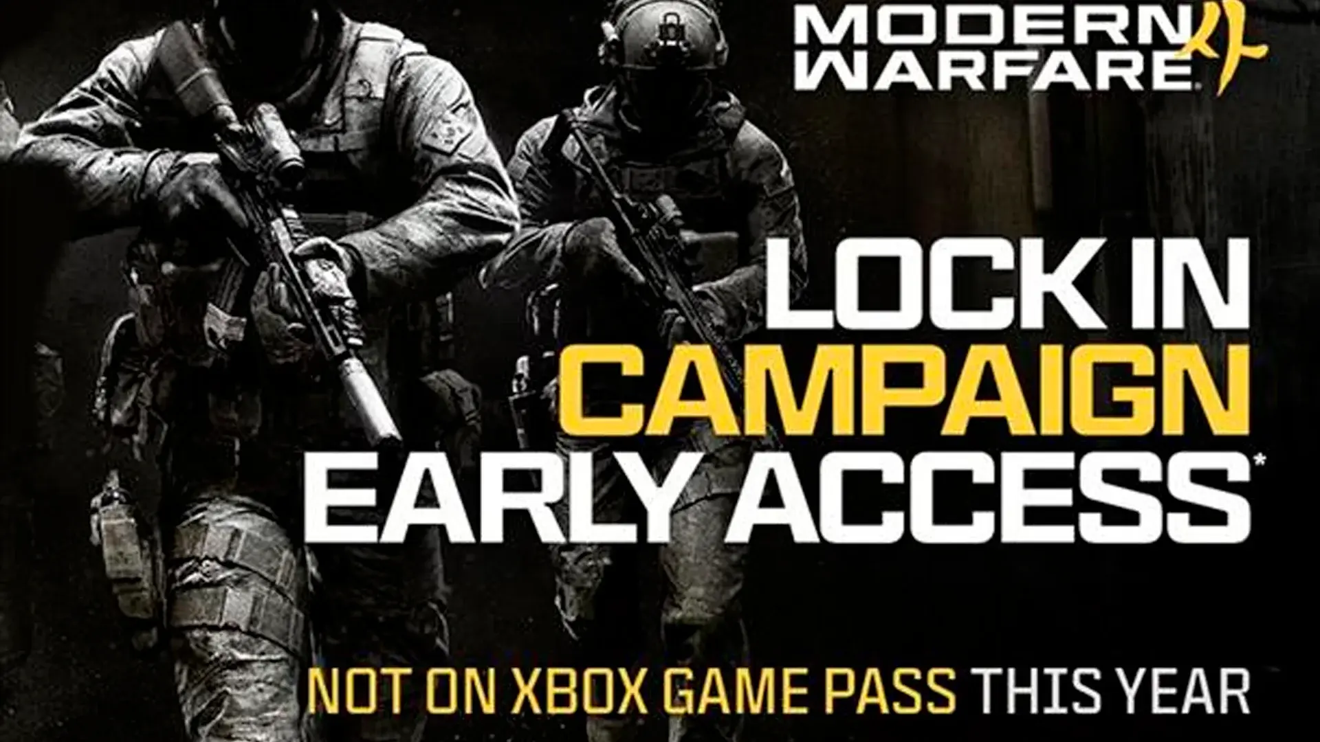 На баннере Modern Warfare 4 предупреждают об её отсутствии в Game Pass - изображение