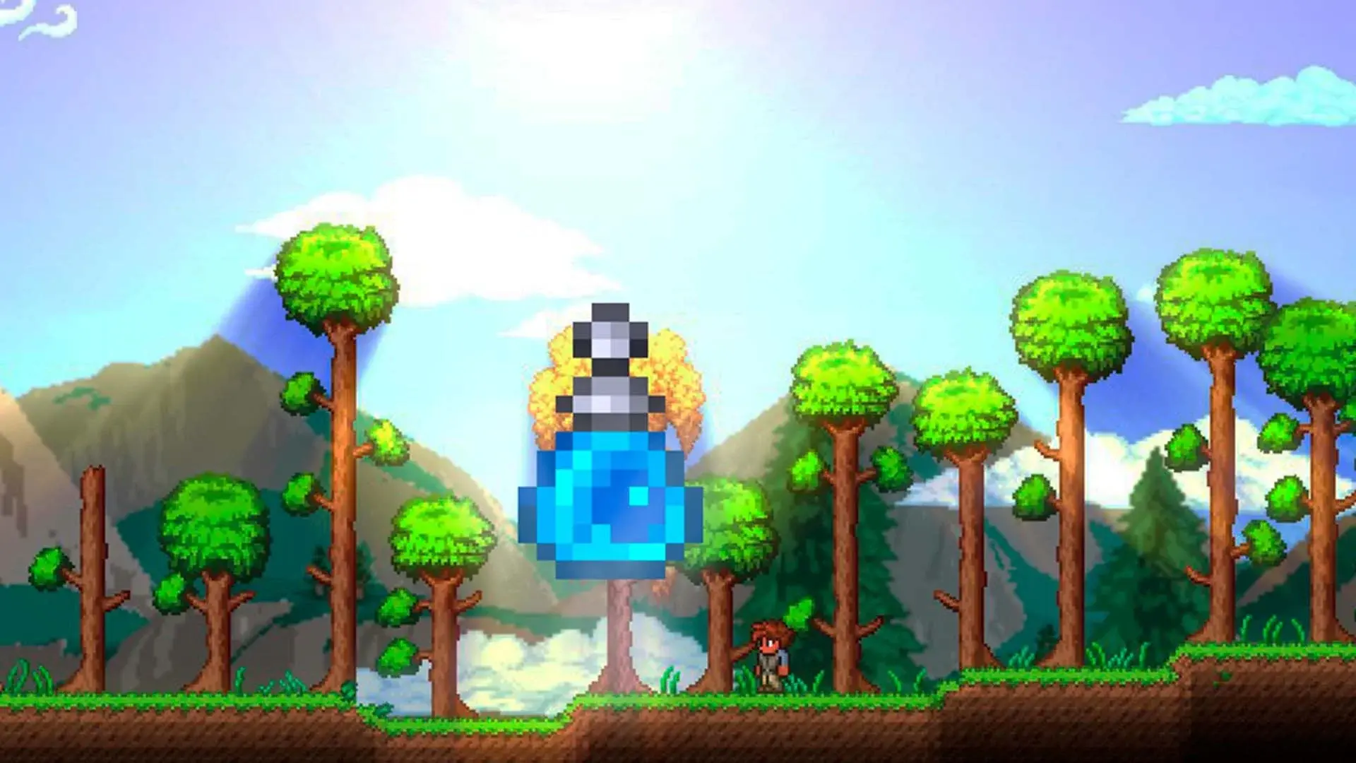 Terraria. Как использовать Зелье червоточины - изображение