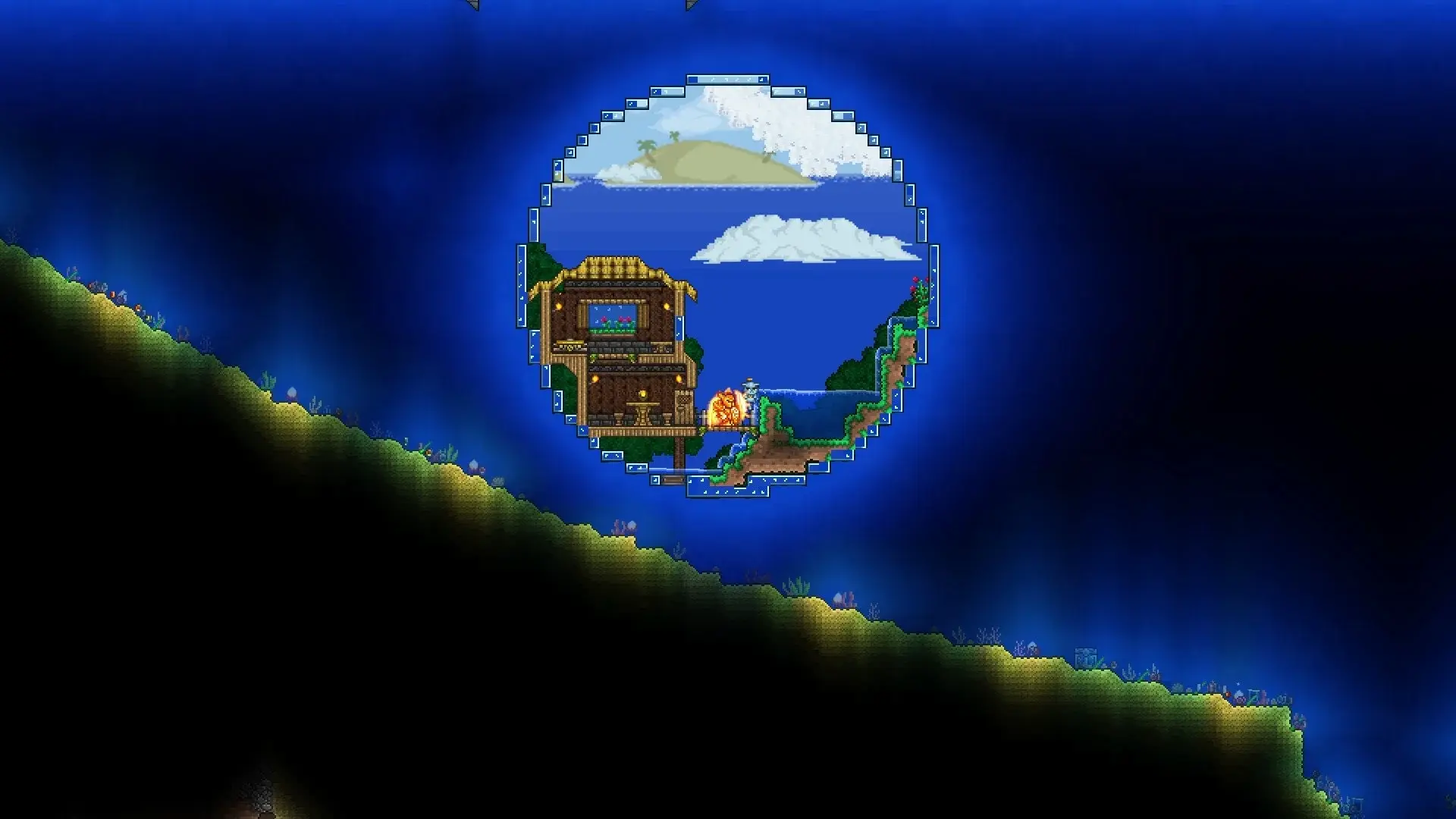 Terraria. Как использовать Зелье червоточины - изображение
