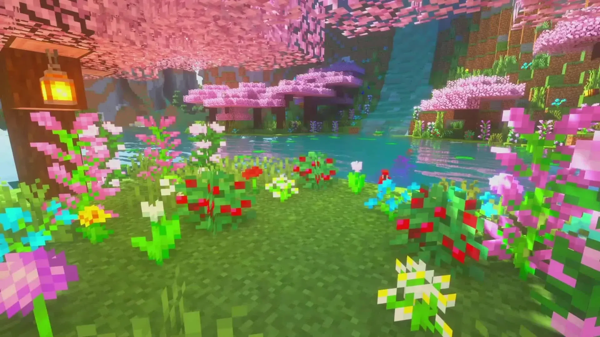 Вишнёвая роща в Minecraft: где найти и как использовать розовое дерево - изображение
