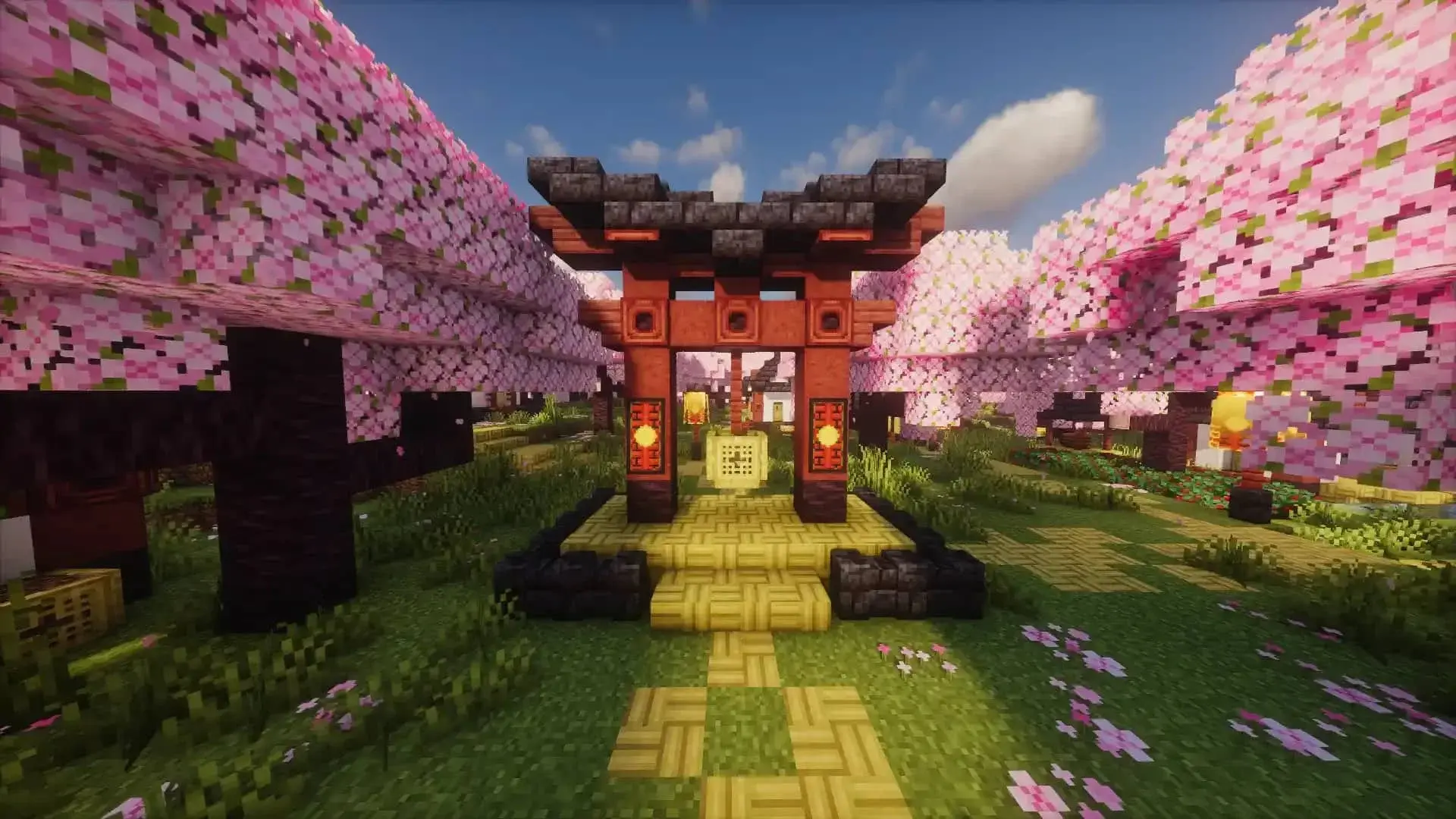 Вишнёвая роща в Minecraft: где найти и как использовать розовое дерево - изображение