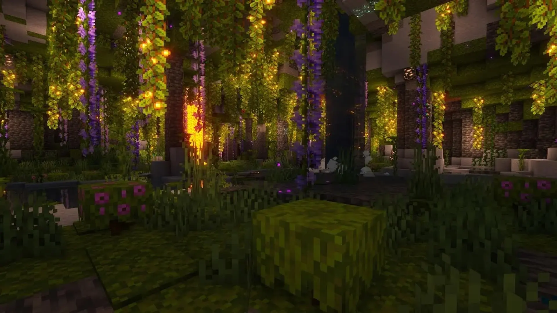 Пышные пещеры в Minecraft - изображение