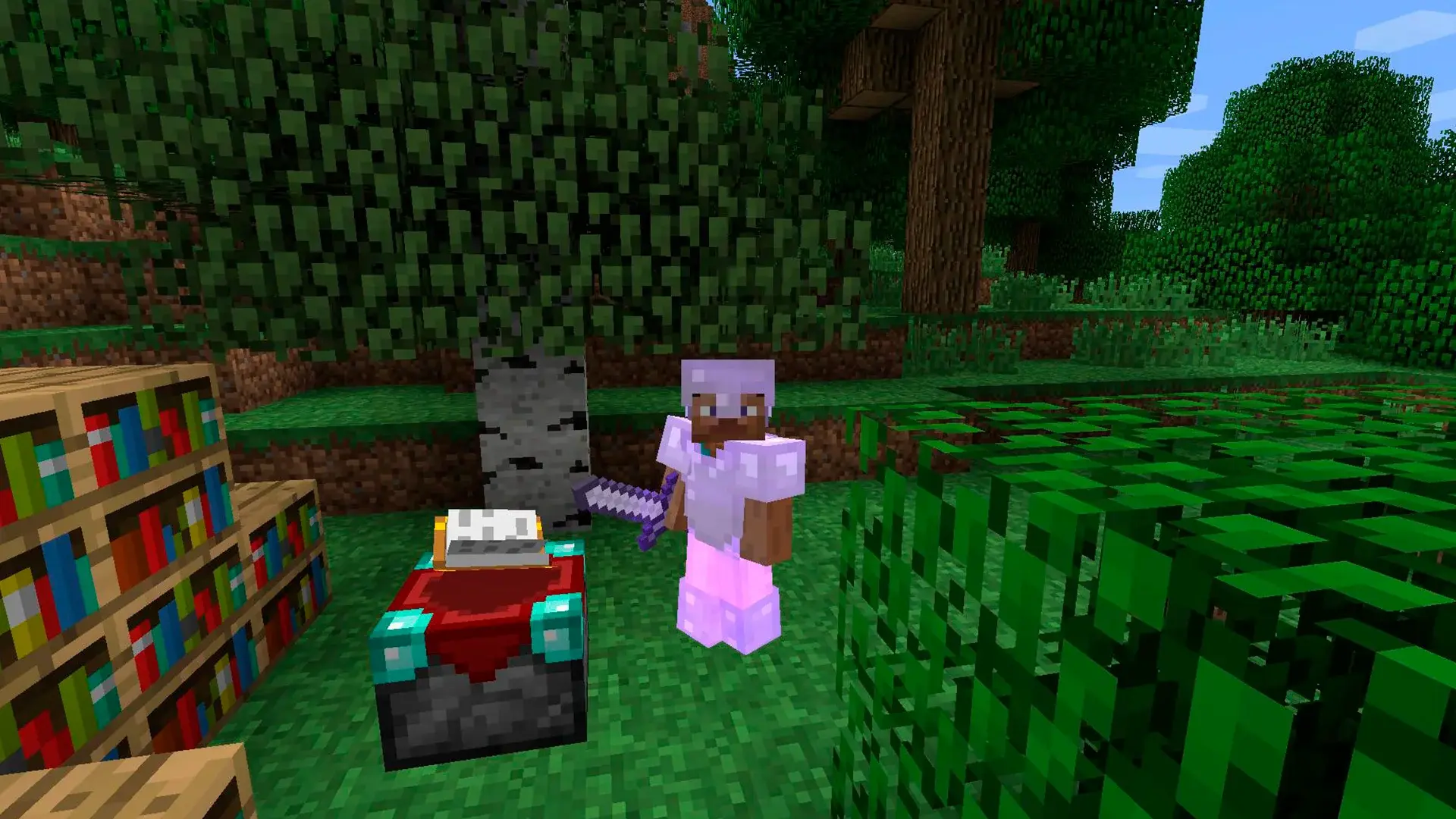 Как в Minecraft командами зачаровать броню и оружие на максимум - изображение