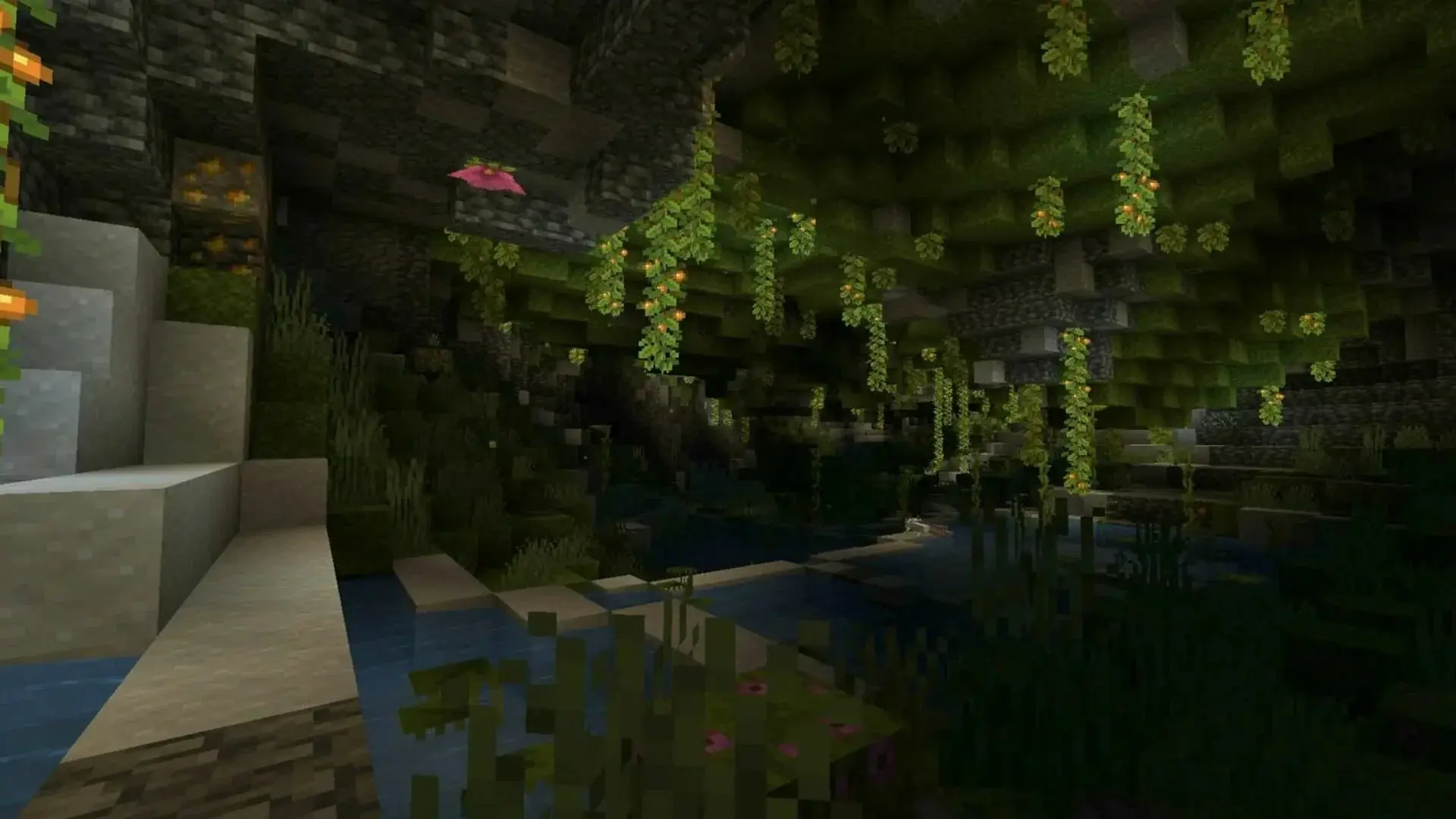 Пышные пещеры в Minecraft - изображение