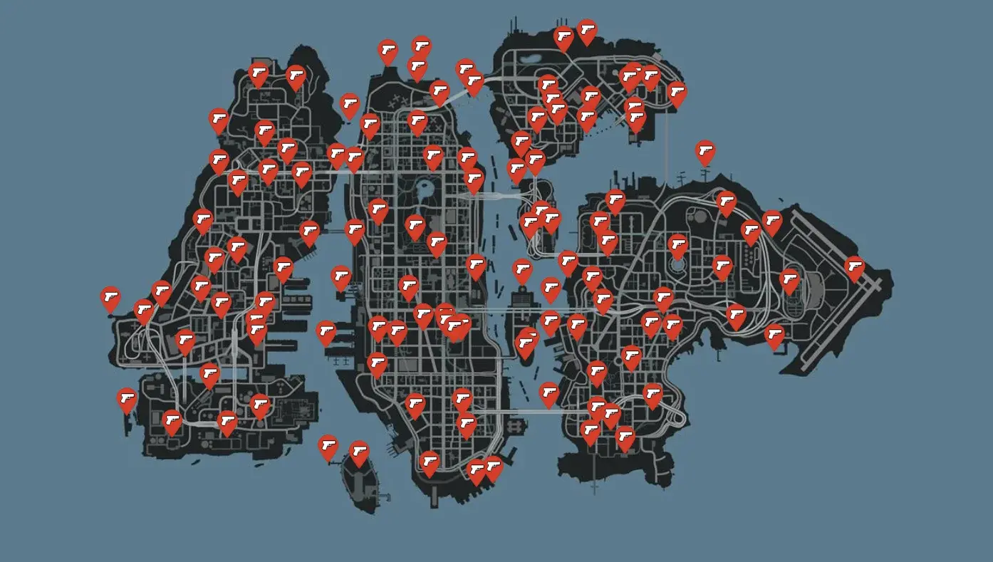 Всё оружие GTA IV: полный список, характеристики и где найти - изображение