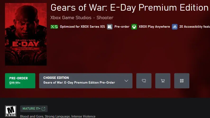 Gears of War: E-Day. Какое издание выбрать: Standard или Premium Edition - изображение