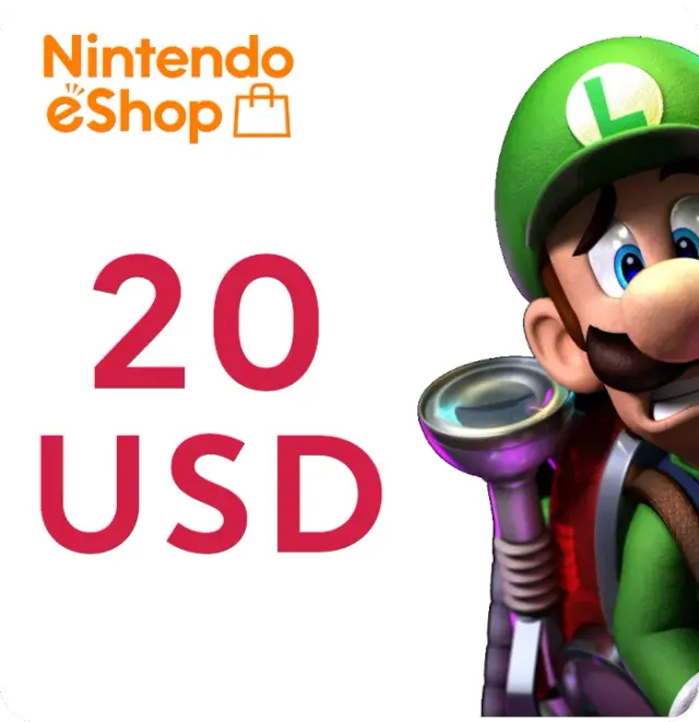 Купить Карта оплаты Nintendo eShop 20 USD (США) - изображение